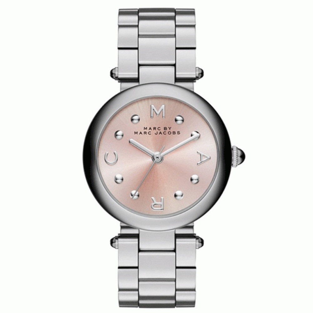 Marc Jacobs Silver and Pink Women's Watch